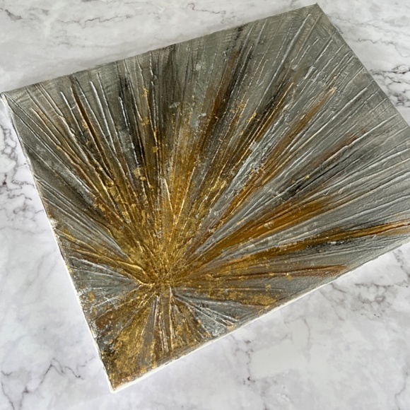 Sparkling Metallic Textured 3D Abstract Art Set of 2 - 8x10 Canvas Modern Décor - Picture 9 of 14